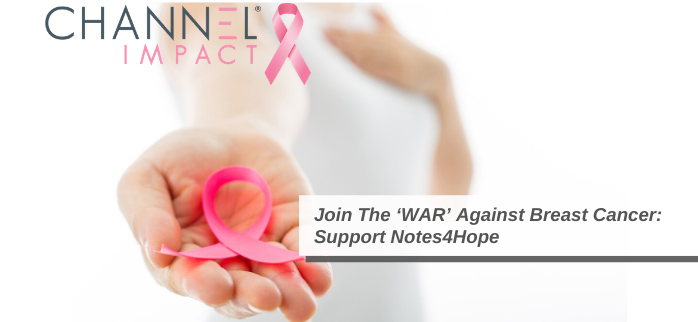 Join us in the ‘WAR’ Against Breast Cancer: Support Notes4Hope graphic