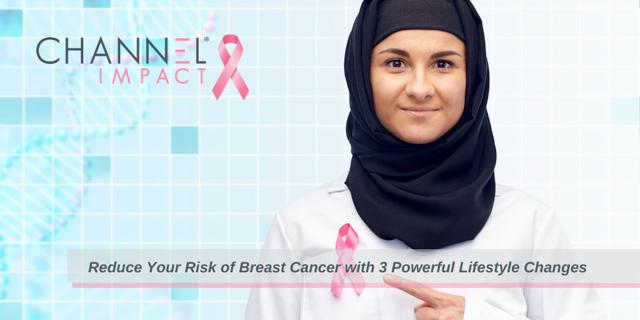 Reduce Your Risk of Breast Cancer with 3 Powerful Lifestyle Changes graphic