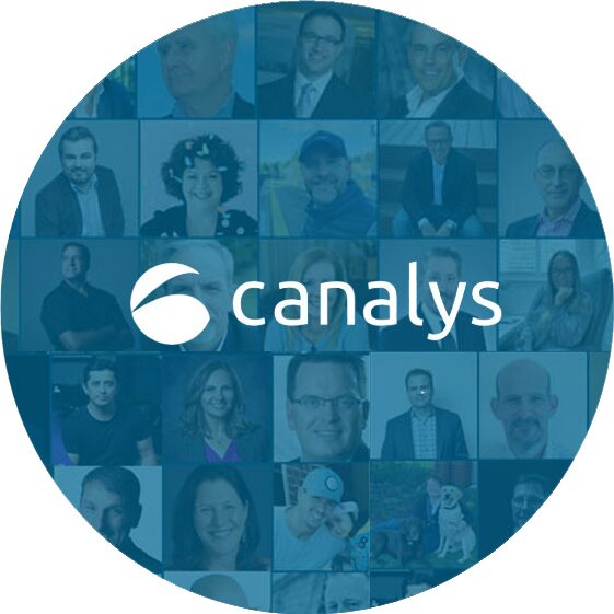 canalys logo on images of people